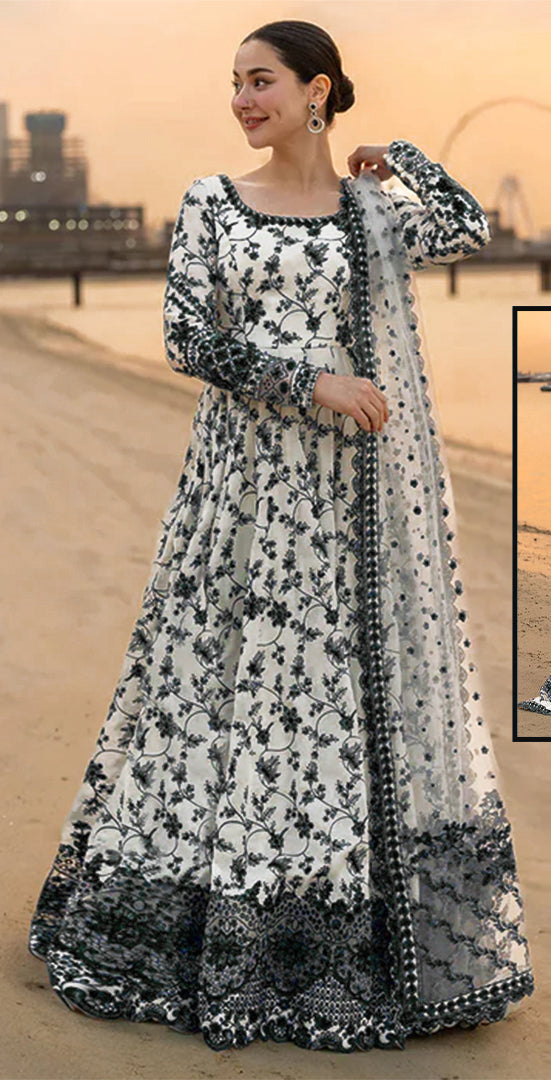 Faiza Saqlain – Jehona Style (White & Black)