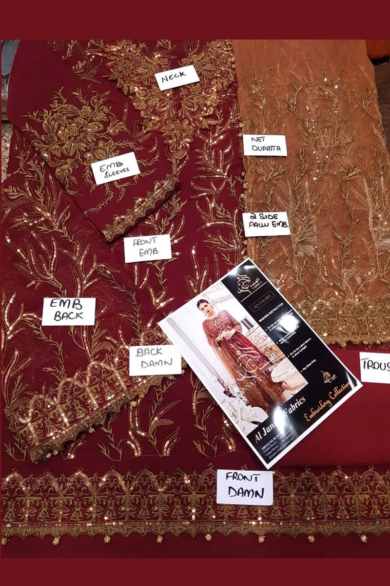 Mairaz Maroon Salwar Kameez