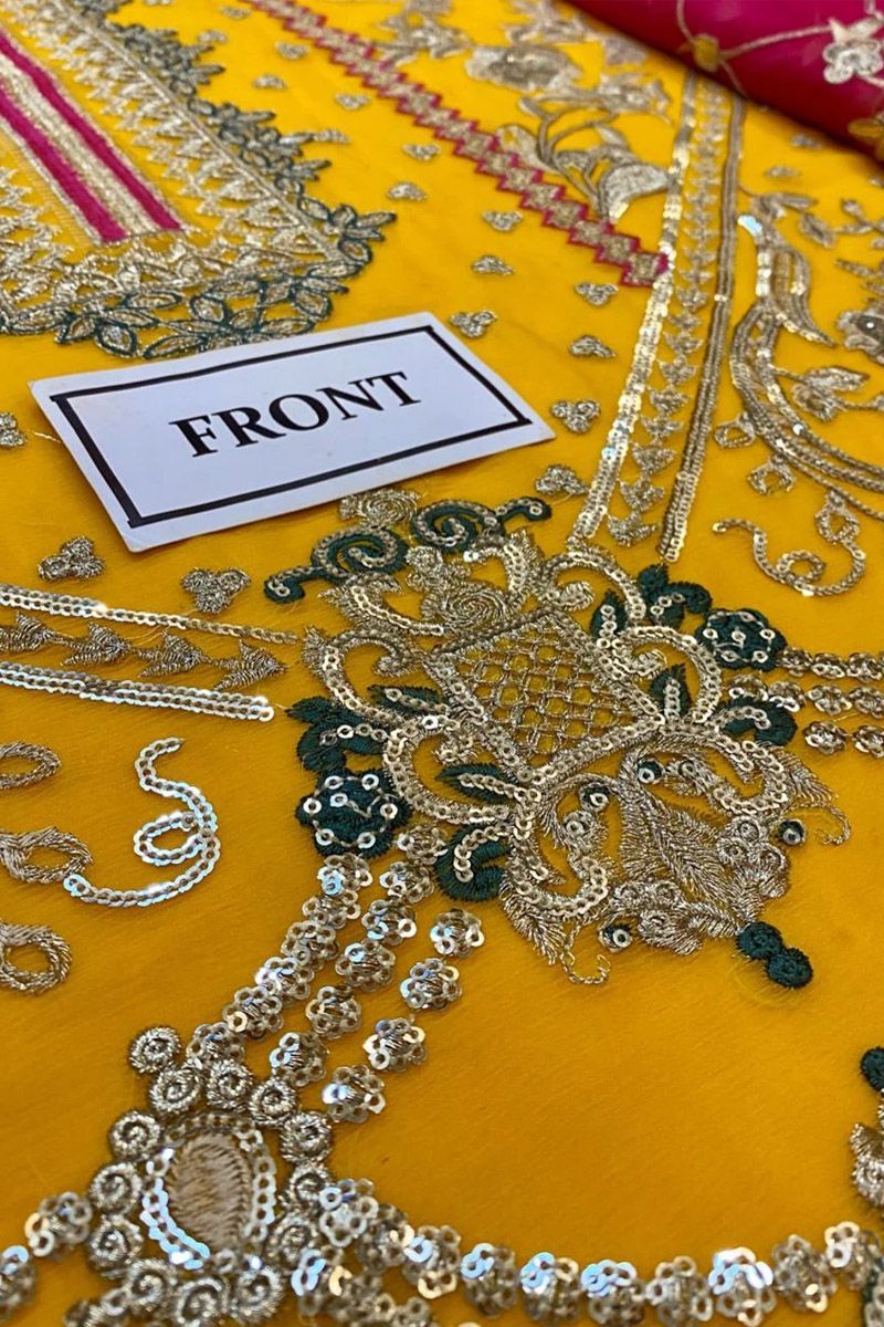 Emaan Adeel Style — Mairaz Orange Kameez & Trouser