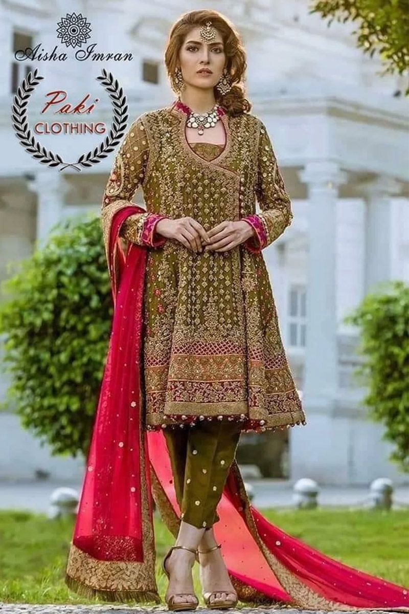 Angrakha Style — Mairaz Green Three-Piece Suit