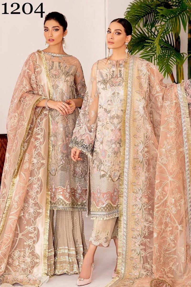 Fall Light Style — Mairaz Brown Salwar Kameez