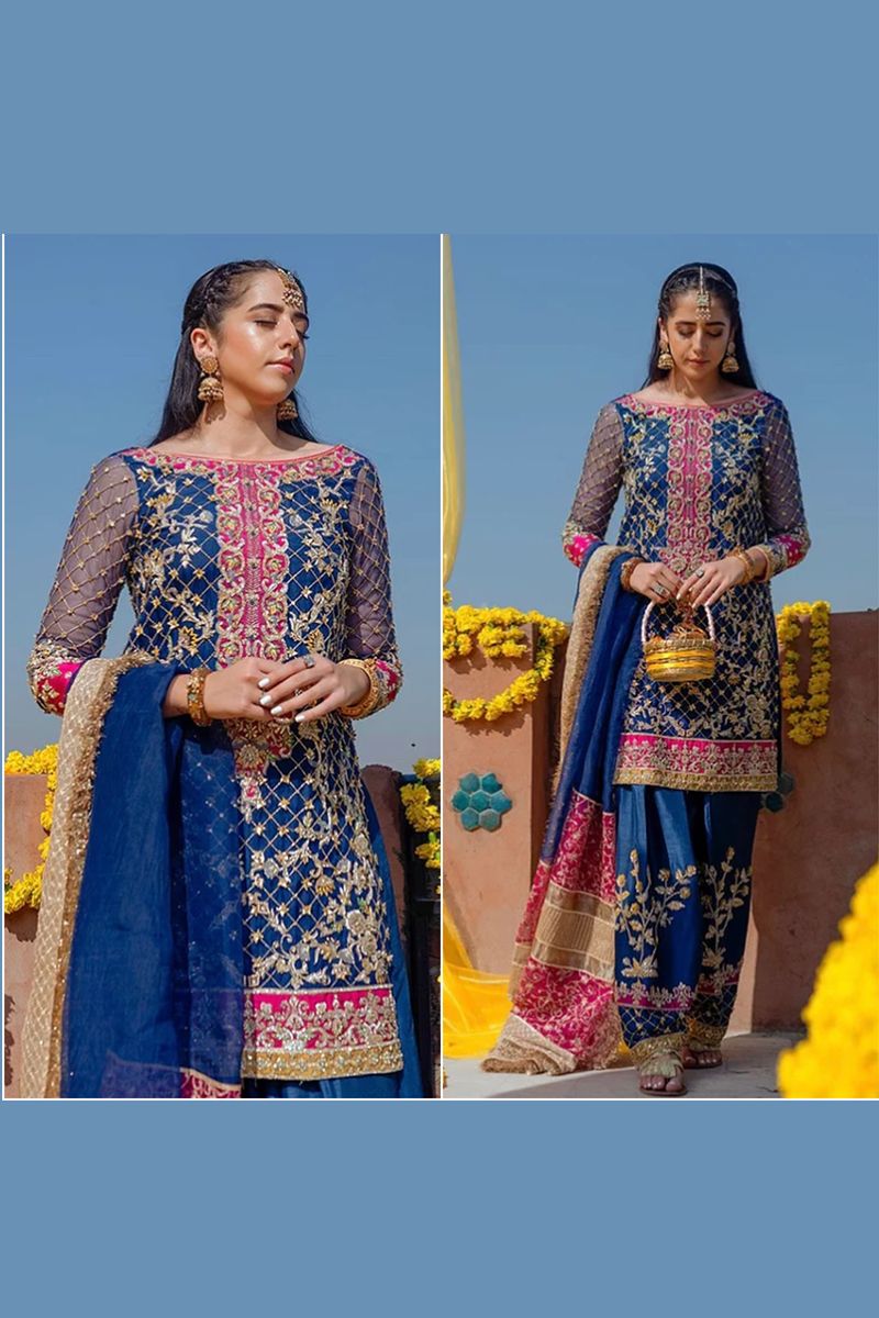 Imrozia Style — Mairaz Blue Three-Piece Suit