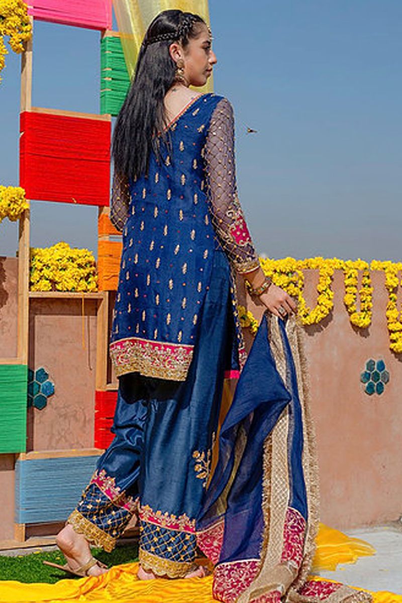 Imrozia Style — Mairaz Blue Three-Piece Suit