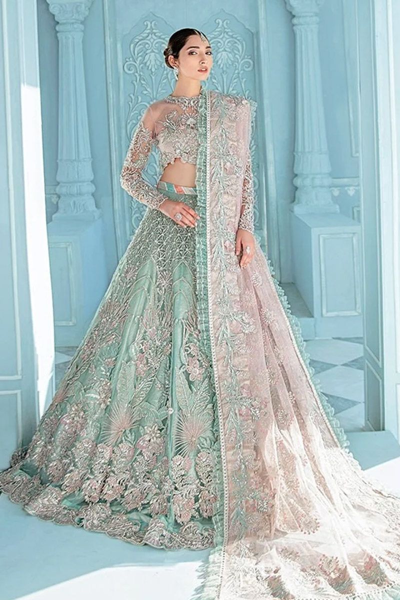 WF-42 Style — Mairaz Mint Green Lehenga
