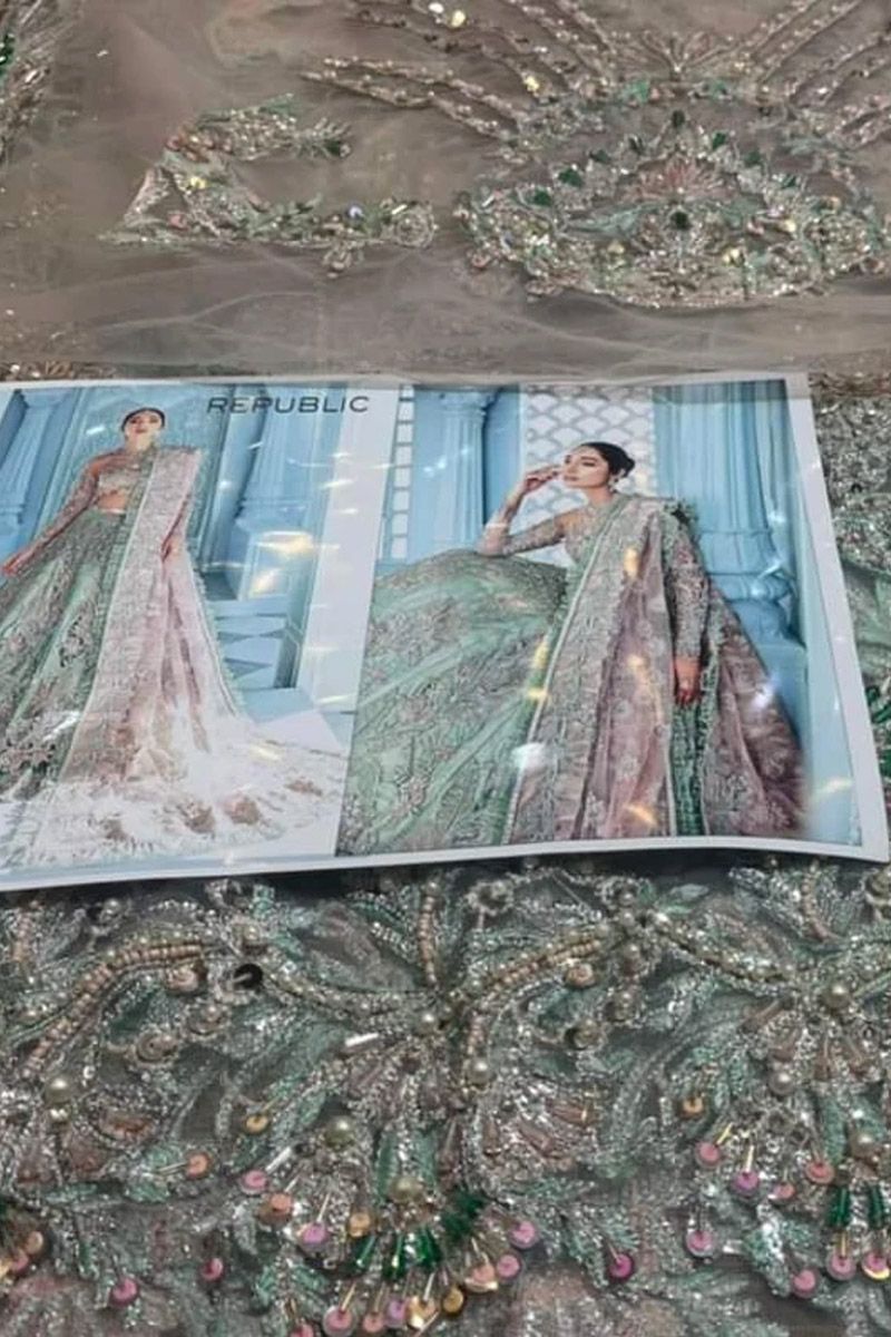 WF-42 Style — Mairaz Mint Green Lehenga