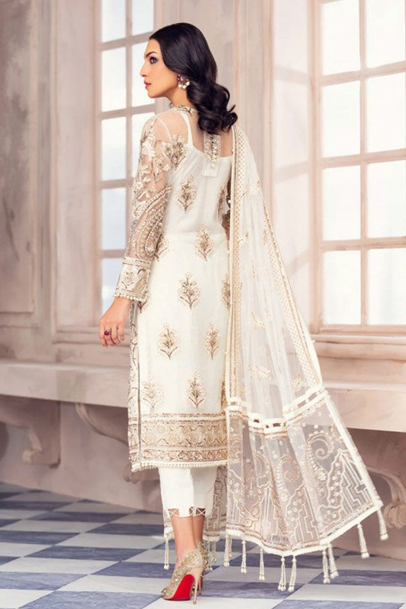 Mairaz White Salwar Kameez