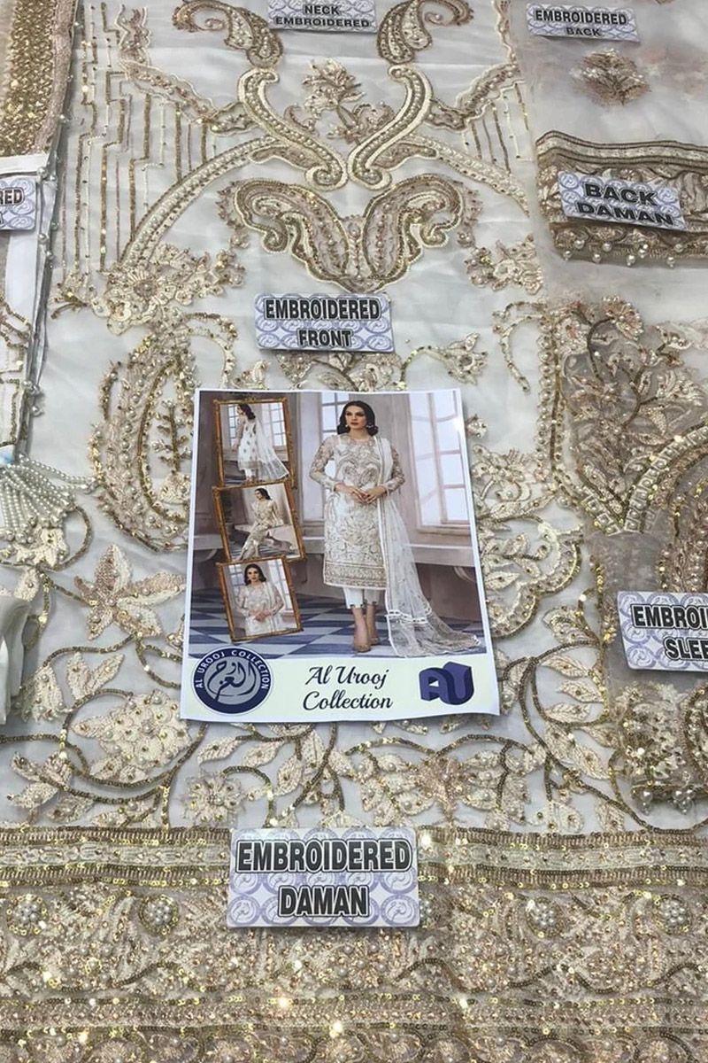 Mairaz White Salwar Kameez