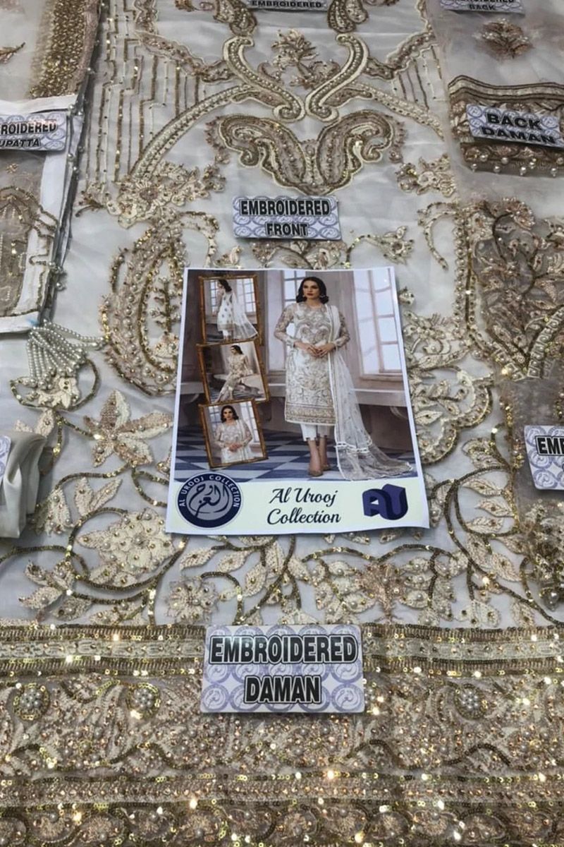 Mairaz White Salwar Kameez