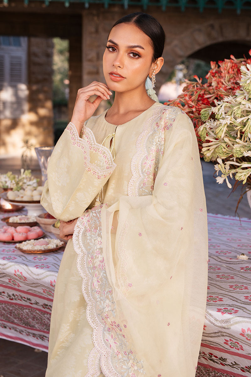 JASMINE GREEN-3 PC DYED JACQUARD SUIT