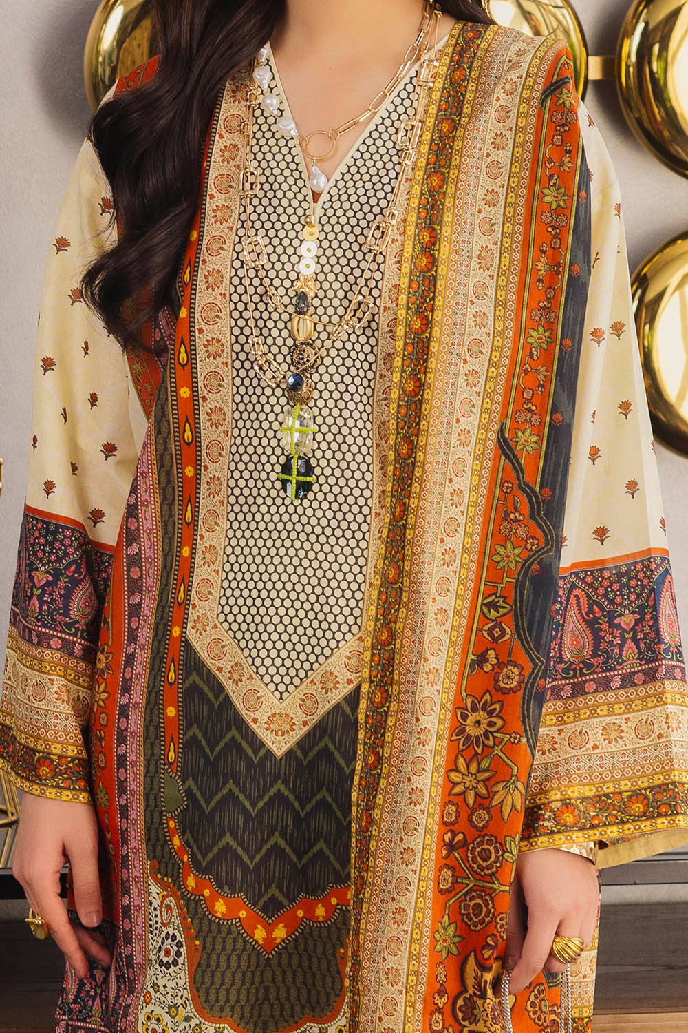3 Piece Unstitched Printed Lawn Suit