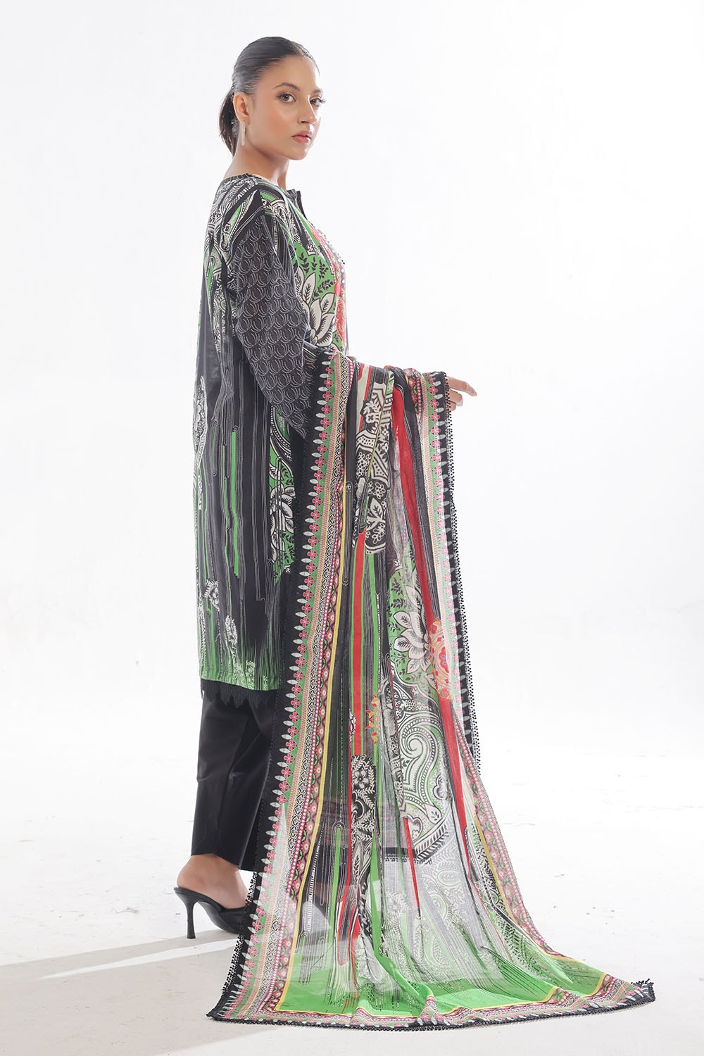 3 Piece Unstitched Printed Lawn Suit