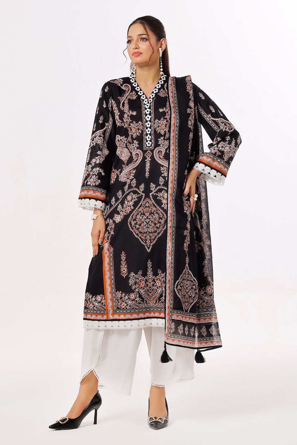3 Piece Unstitched Printed Lawn Suit