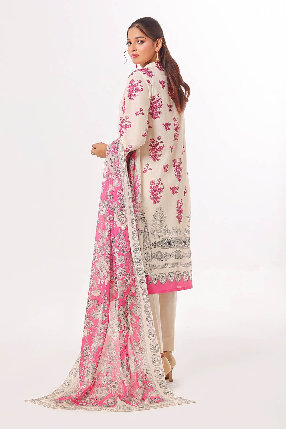 3 Piece Unstitched Printed Lawn Suit
