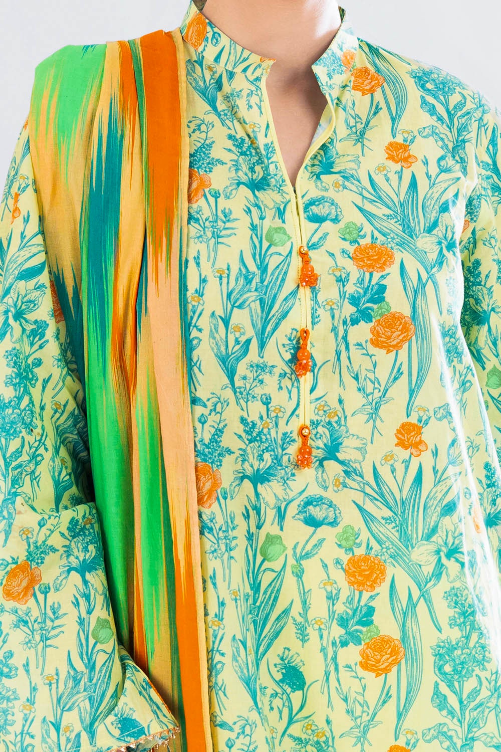 3 Piece Unstitched Printed Lawn Suit
