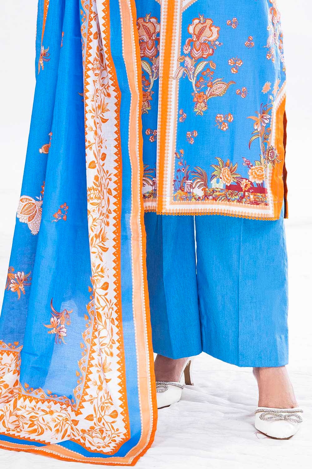 3 Piece Unstitched Printed Lawn Suit