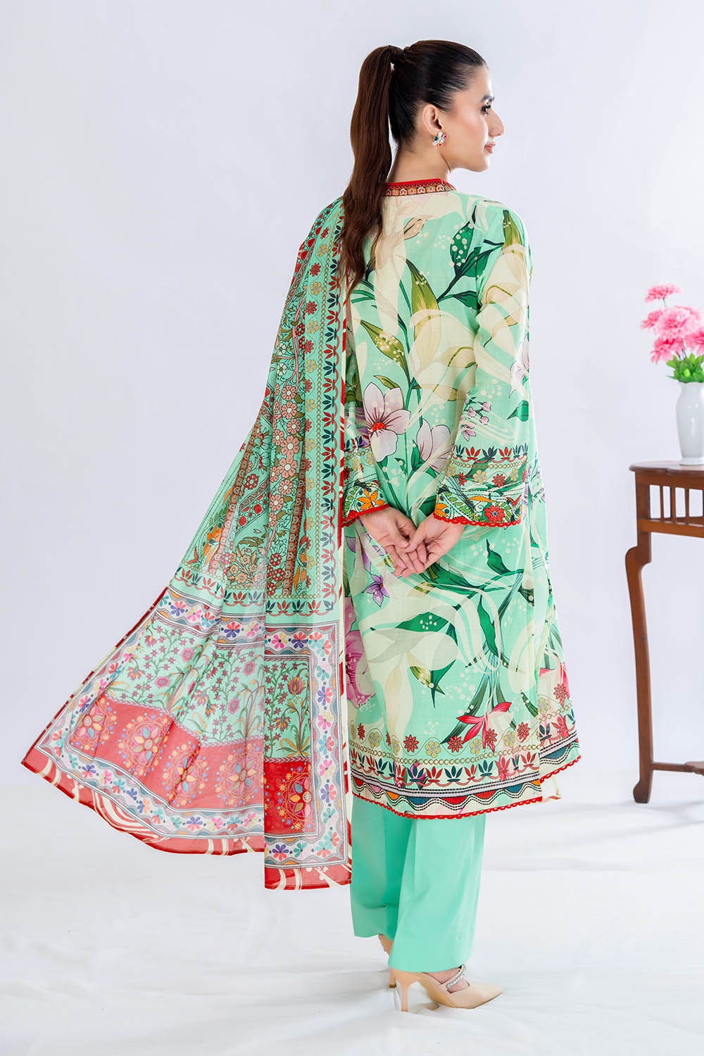 3 Piece Unstitched Printed Lawn Suit
