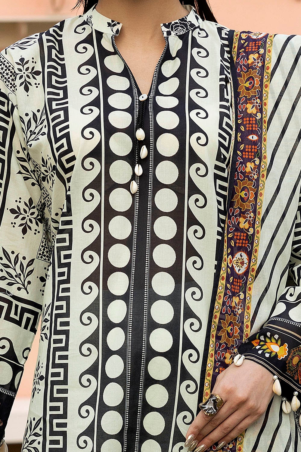 3 Piece Unstitched Printed Lawn Suit