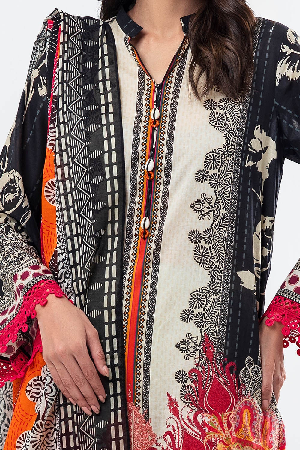 3 Piece Unstitched Printed Lawn Suit