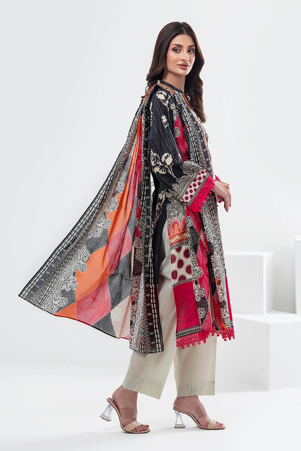 3 Piece Unstitched Printed Lawn Suit