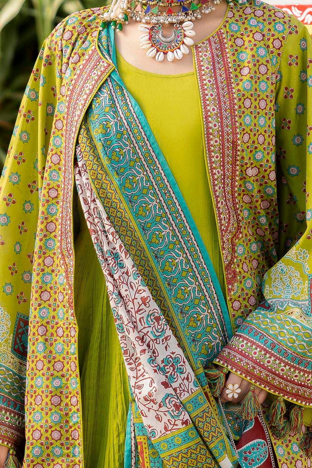 3 Piece Unstitched Embroidered Lawn Suit