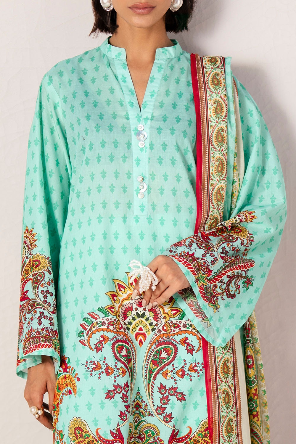 3 Piece Unstitched Printed Lawn Suit - W-FB-BH-25-430534