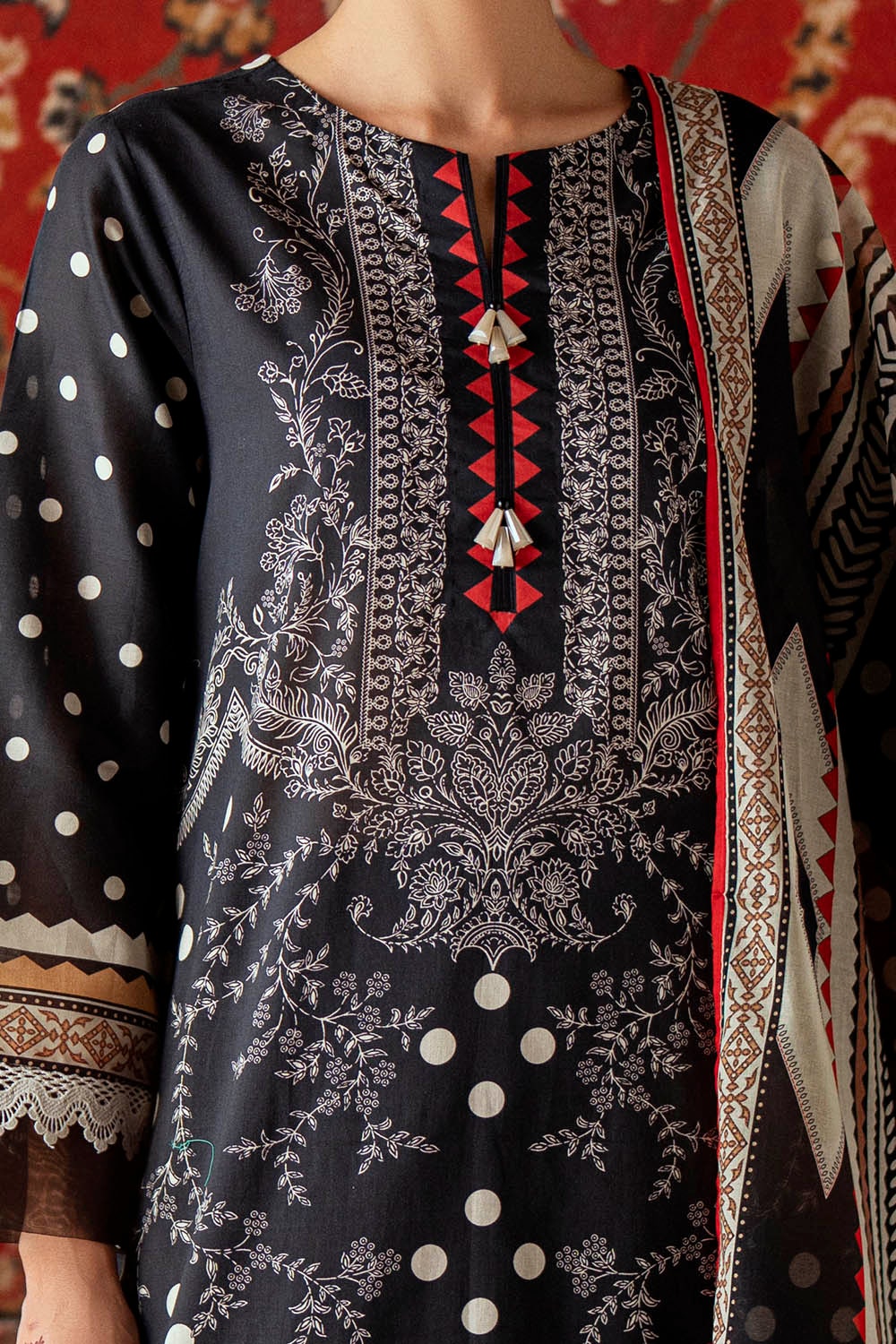 3 Piece Unstitched Printed Lawn Suit