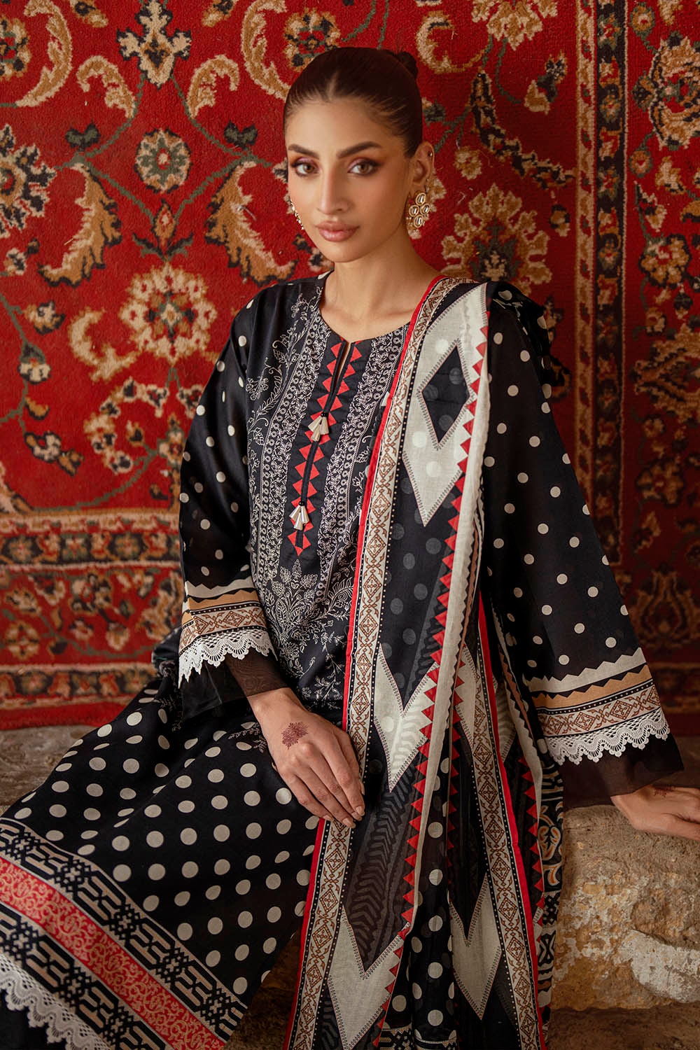 3 Piece Unstitched Printed Lawn Suit