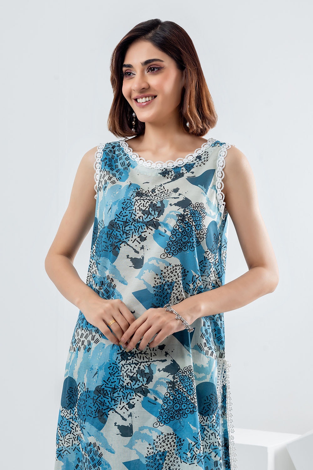2 Piece Unstitched Printed Lawn Suit