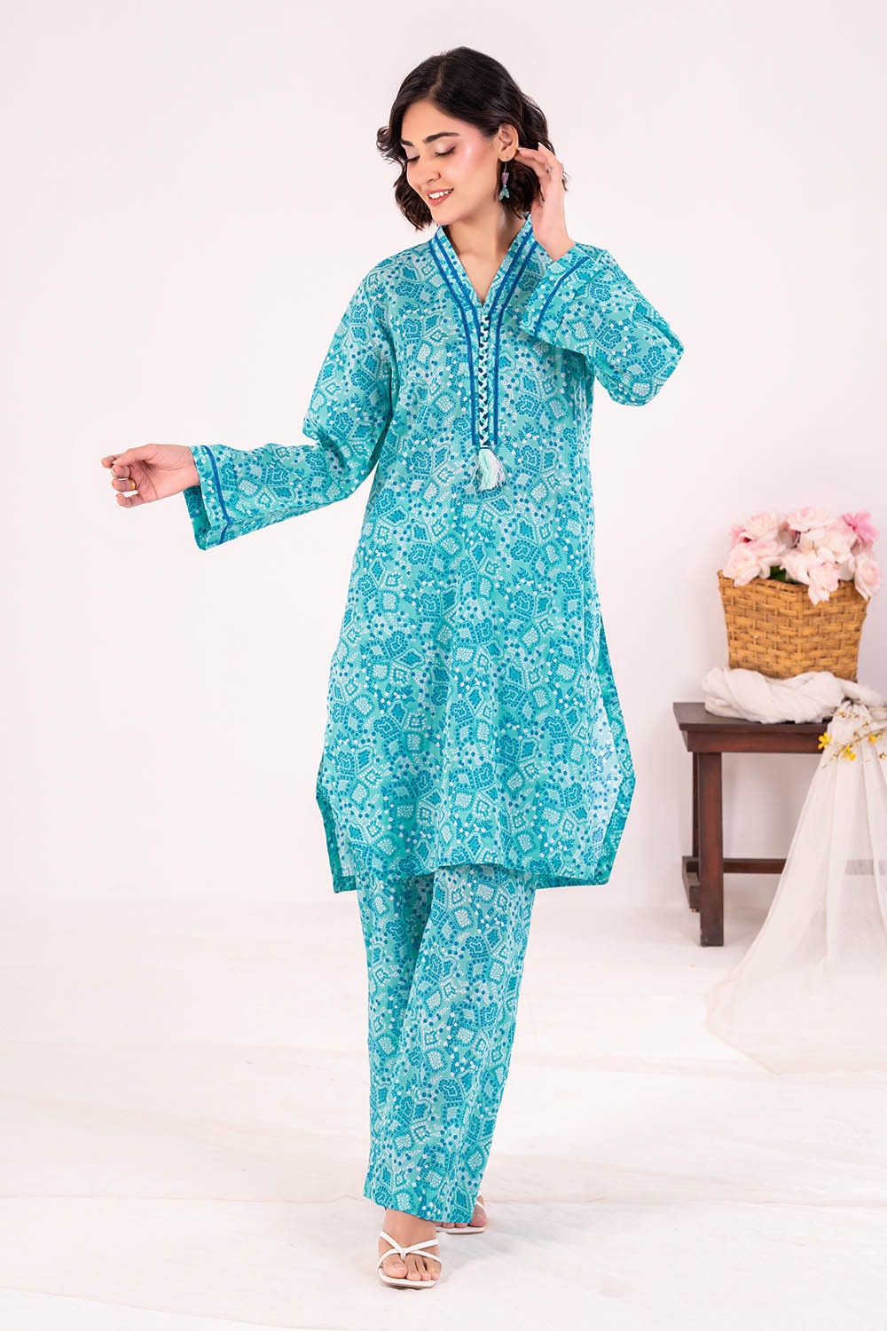 2 Piece Unstitched Printed Lawn Suit