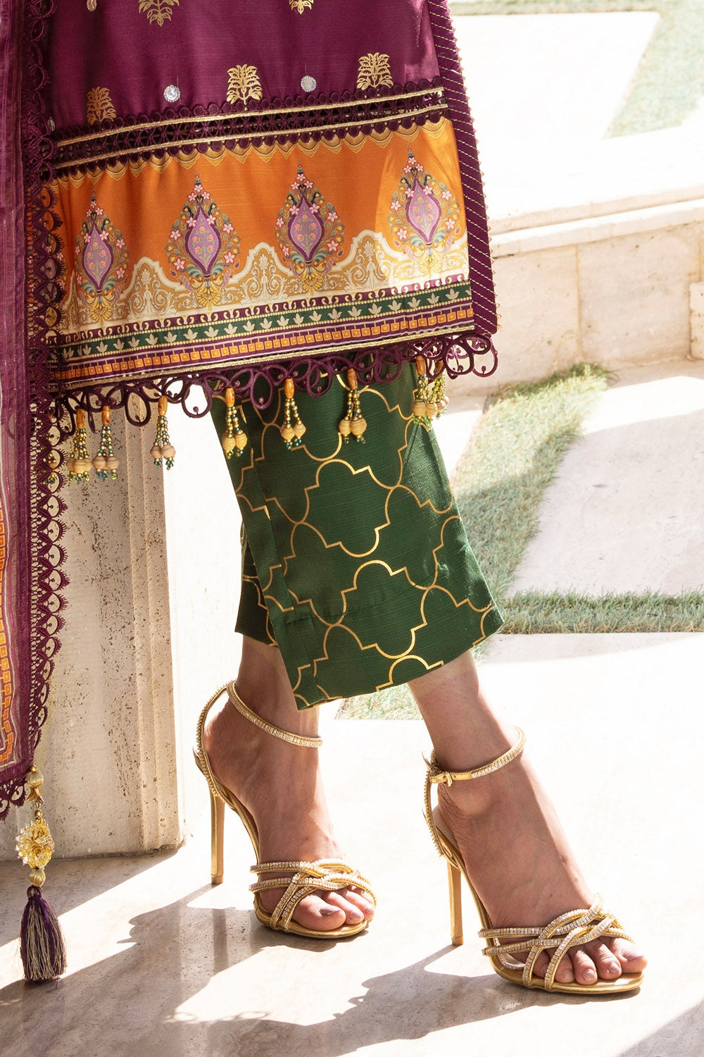 3 Piece Unstitched Embroidered Raw Silk Suit with Paper Cotton Jacquard Dupatta