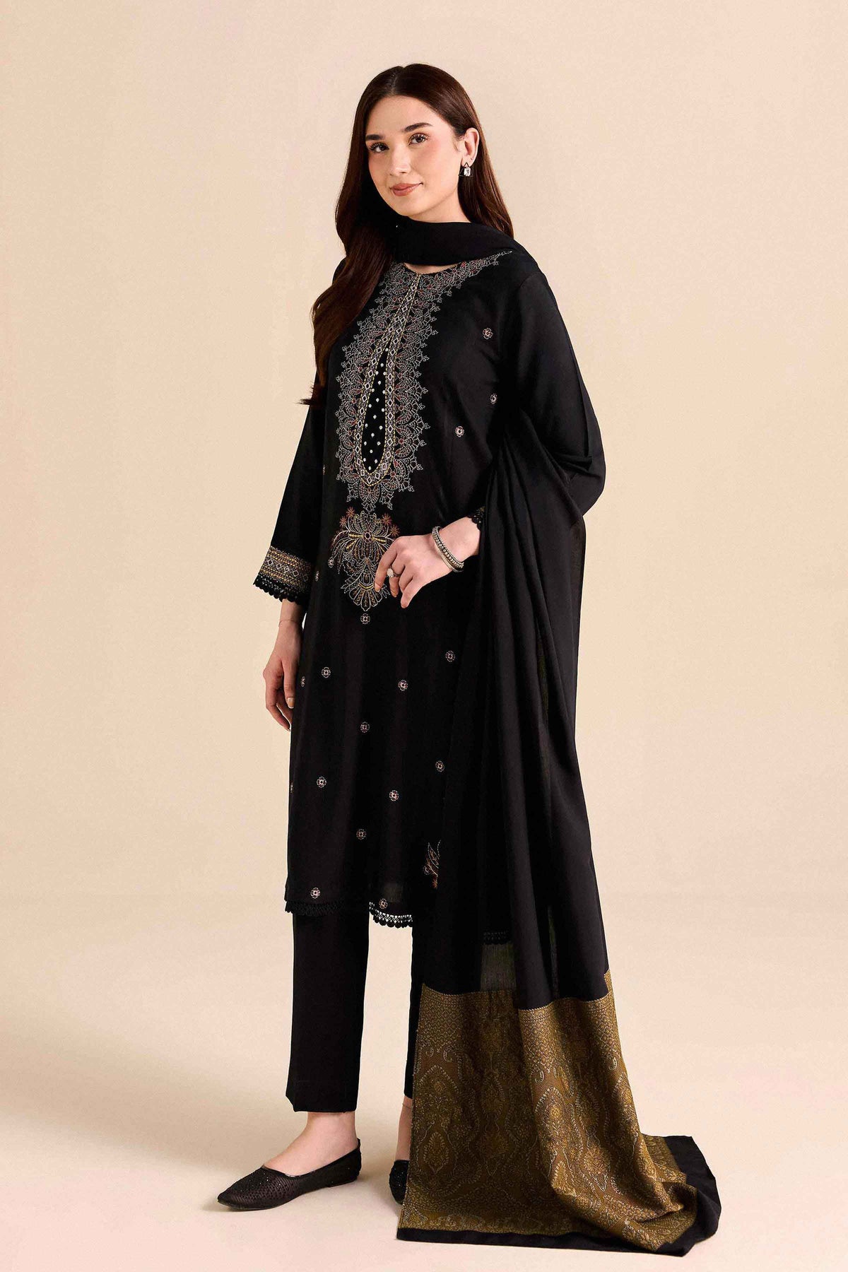 3 Piece - Embroidered Suit - PW25-472