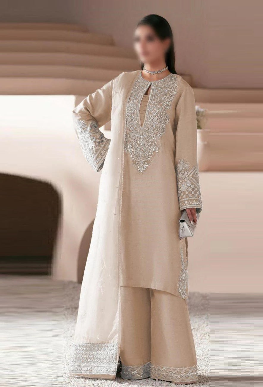 Ajr Couture Luxury Silk Embroidered 3 Piece Unstitched - Celestia skin