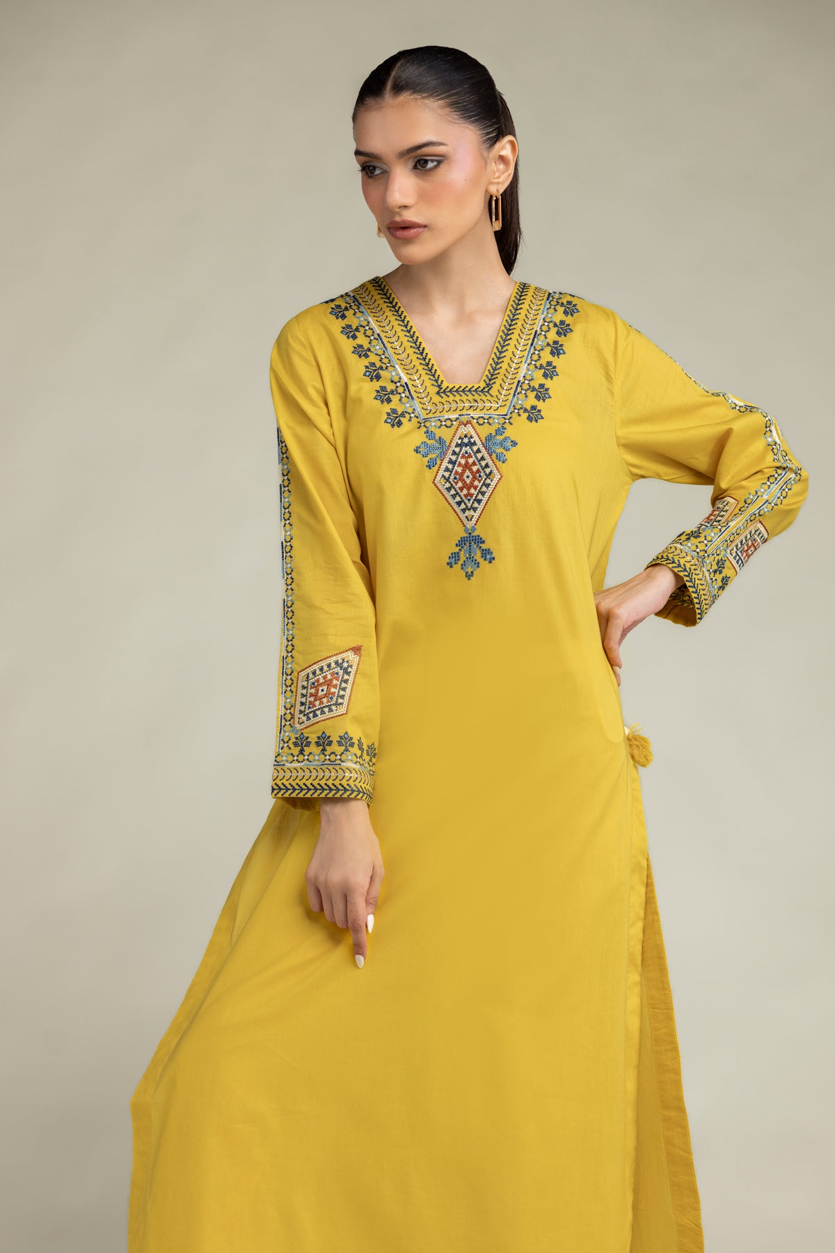 Yellow Longline Kurta