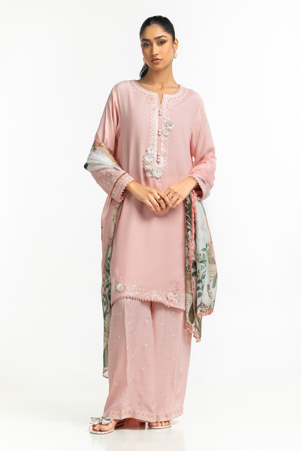 Rawsilk Embroidered Shirt And Trouser