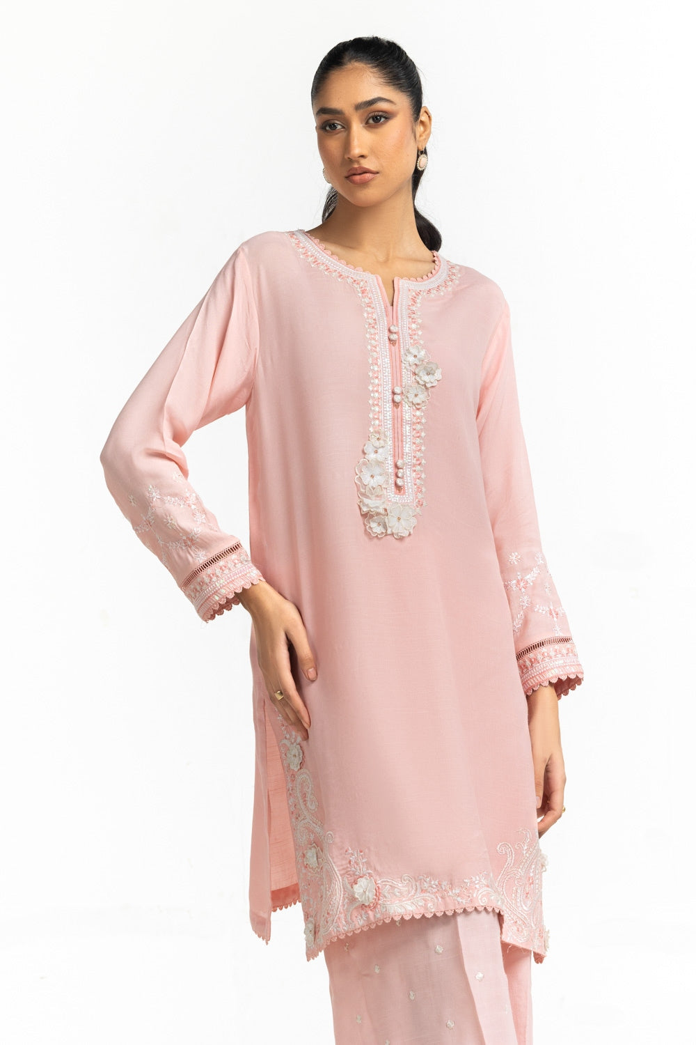 Rawsilk Embroidered Shirt And Trouser