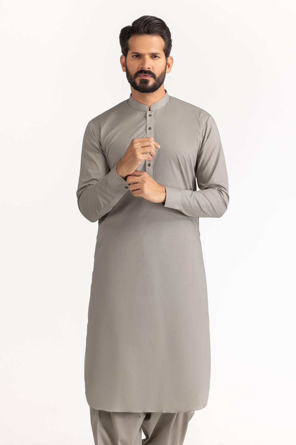 Red Gold Latha Unstitched Fabric Cotton-Lf