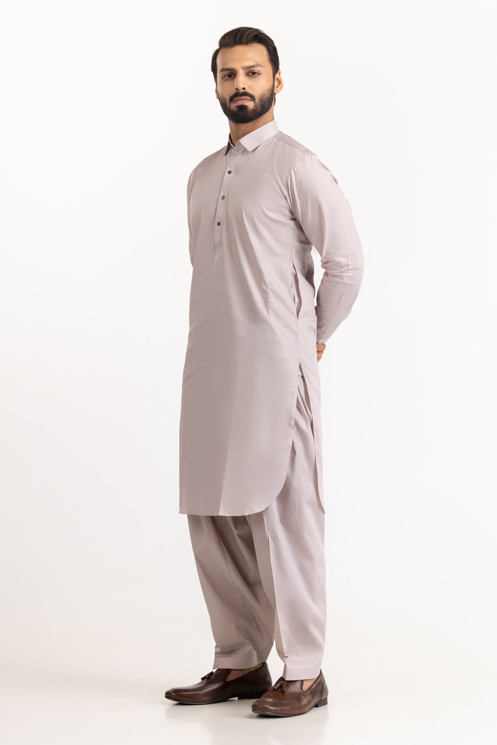Red Gold Latha Unstitched Fabric Cotton-Lf