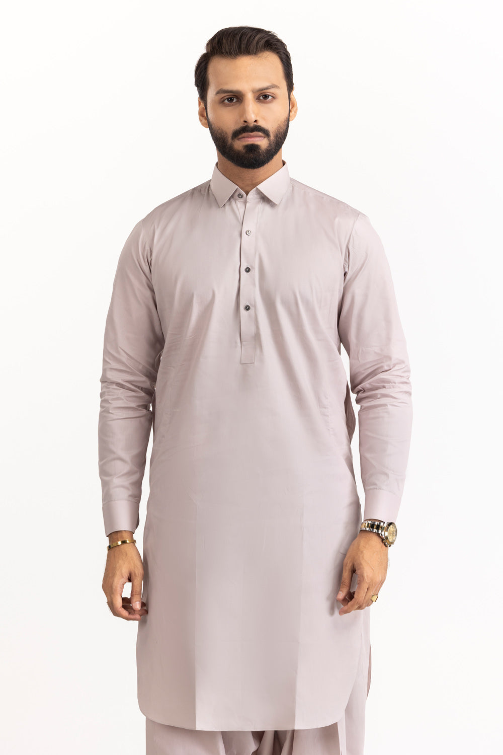 Red Gold Latha Unstitched Fabric Cotton-Lf