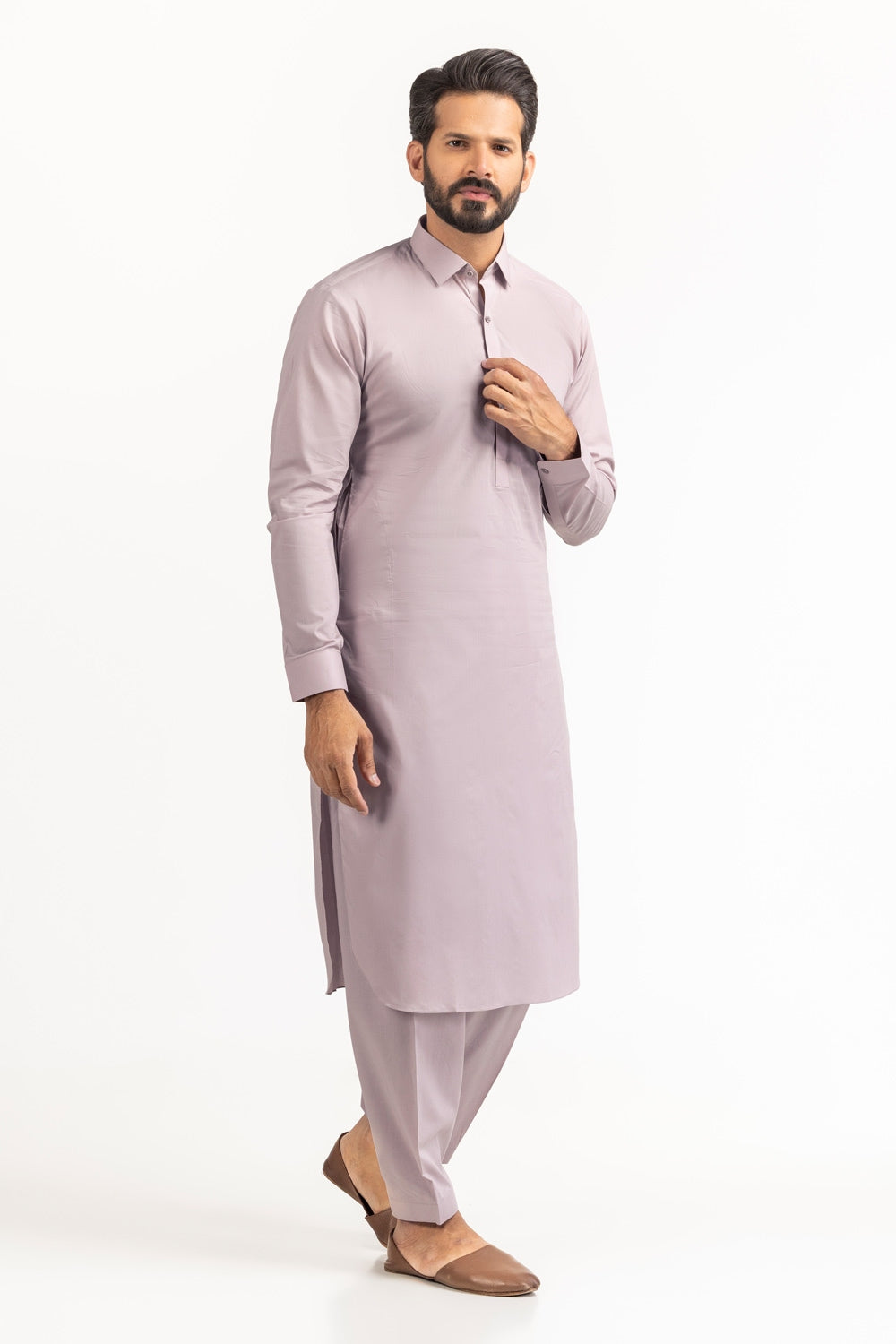 Red Gold Latha Unstitched Fabric Cotton-Lf