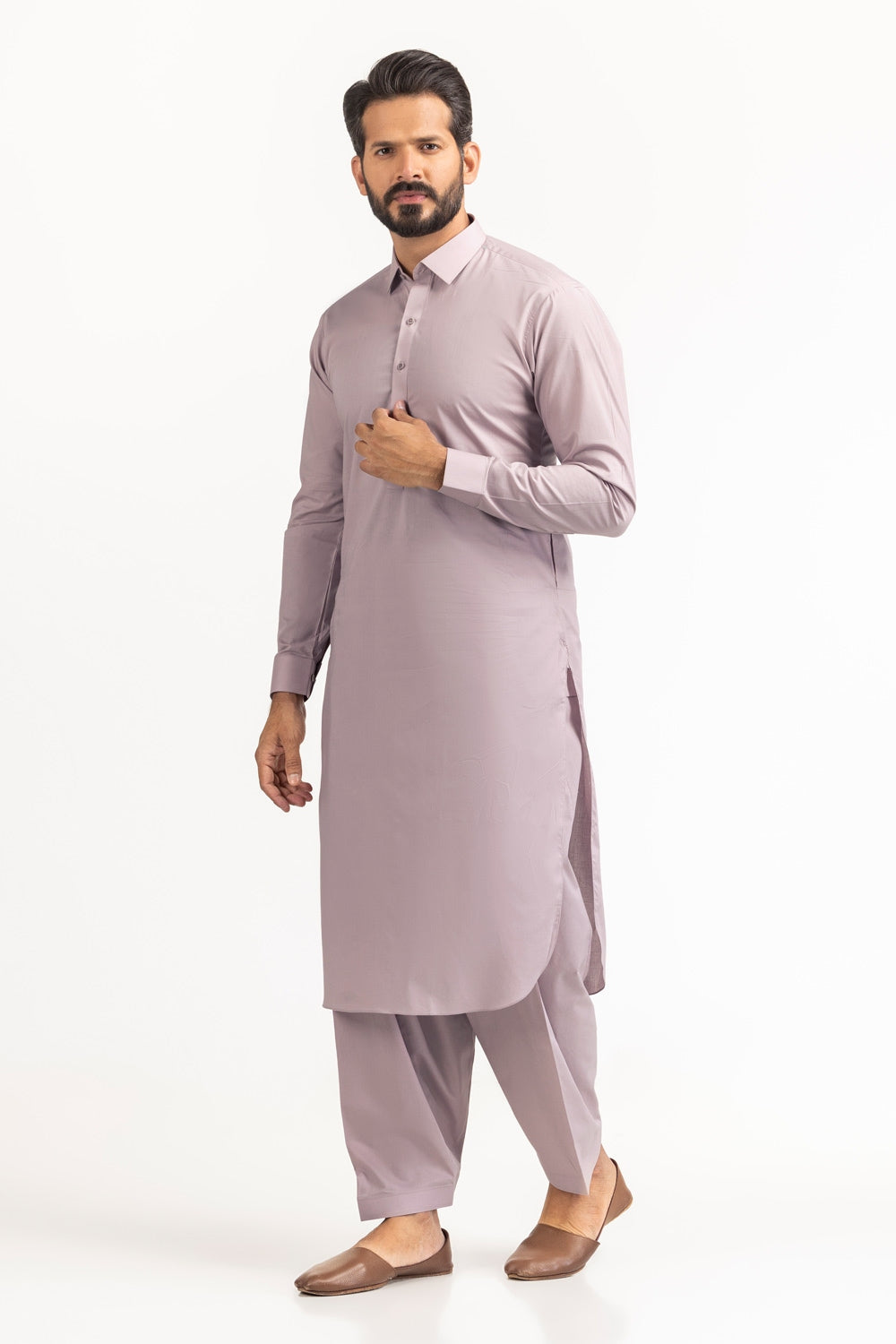 Red Gold Latha Unstitched Fabric Cotton-Lf