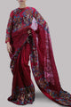Red Bud Embellished Organza Sari