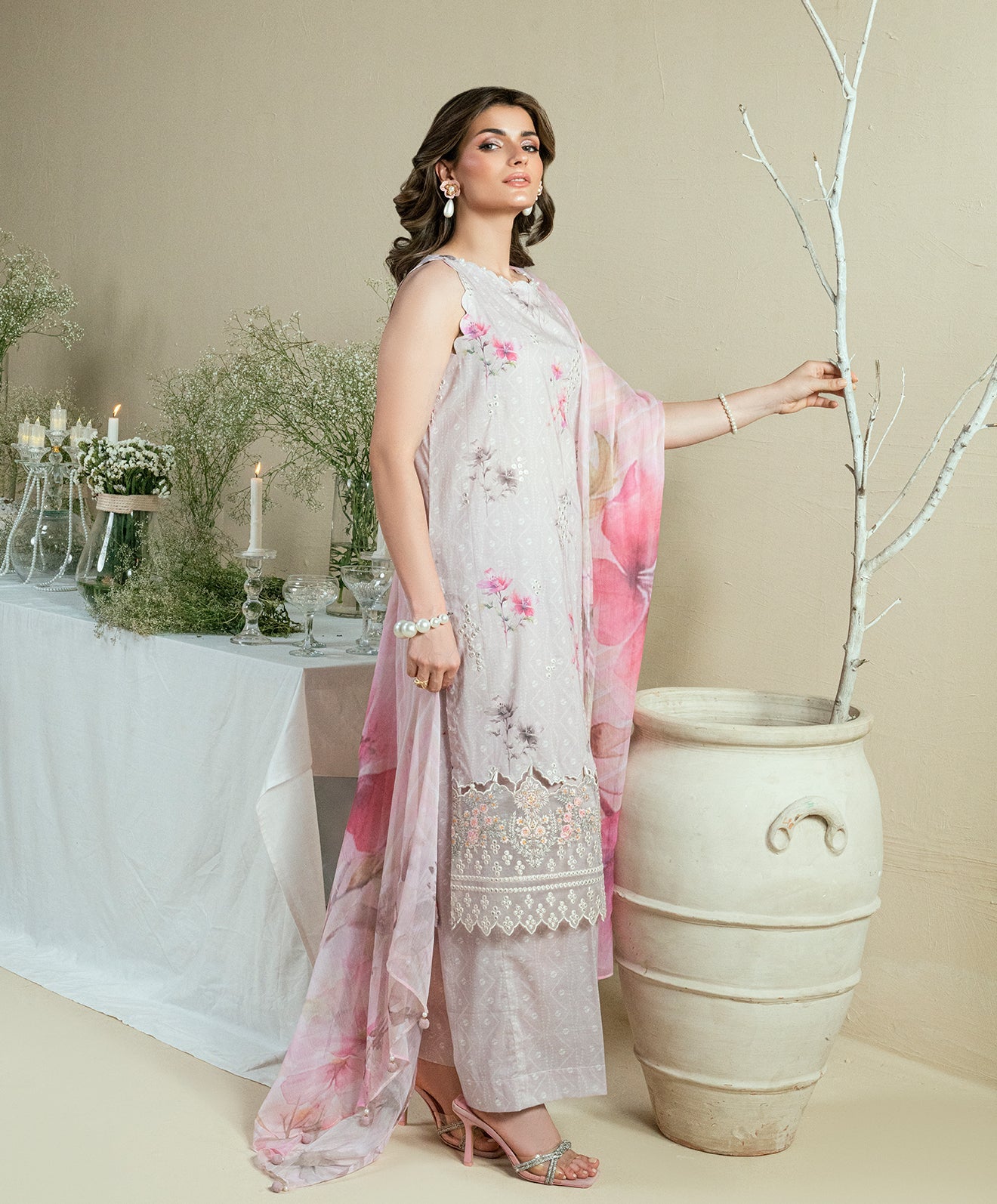 KUNEP-3P-005 MAUVE-LAWN UNSTITCHED 3PC