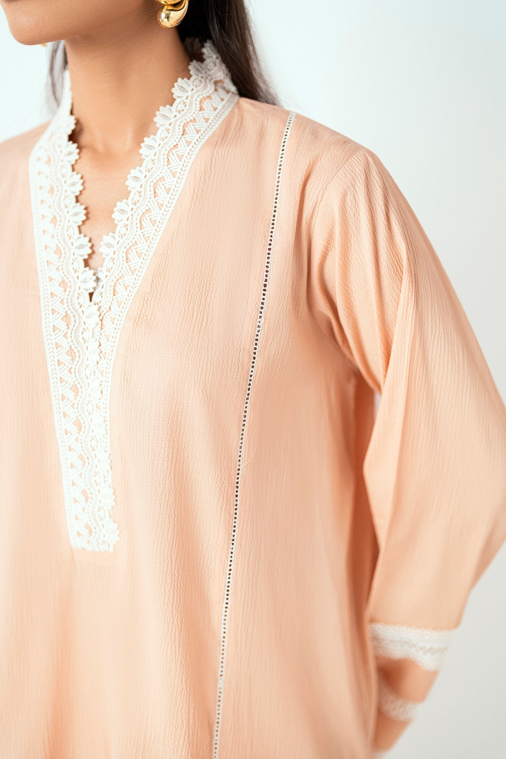 Ripple Crinkle Embellished Co-Ord Set