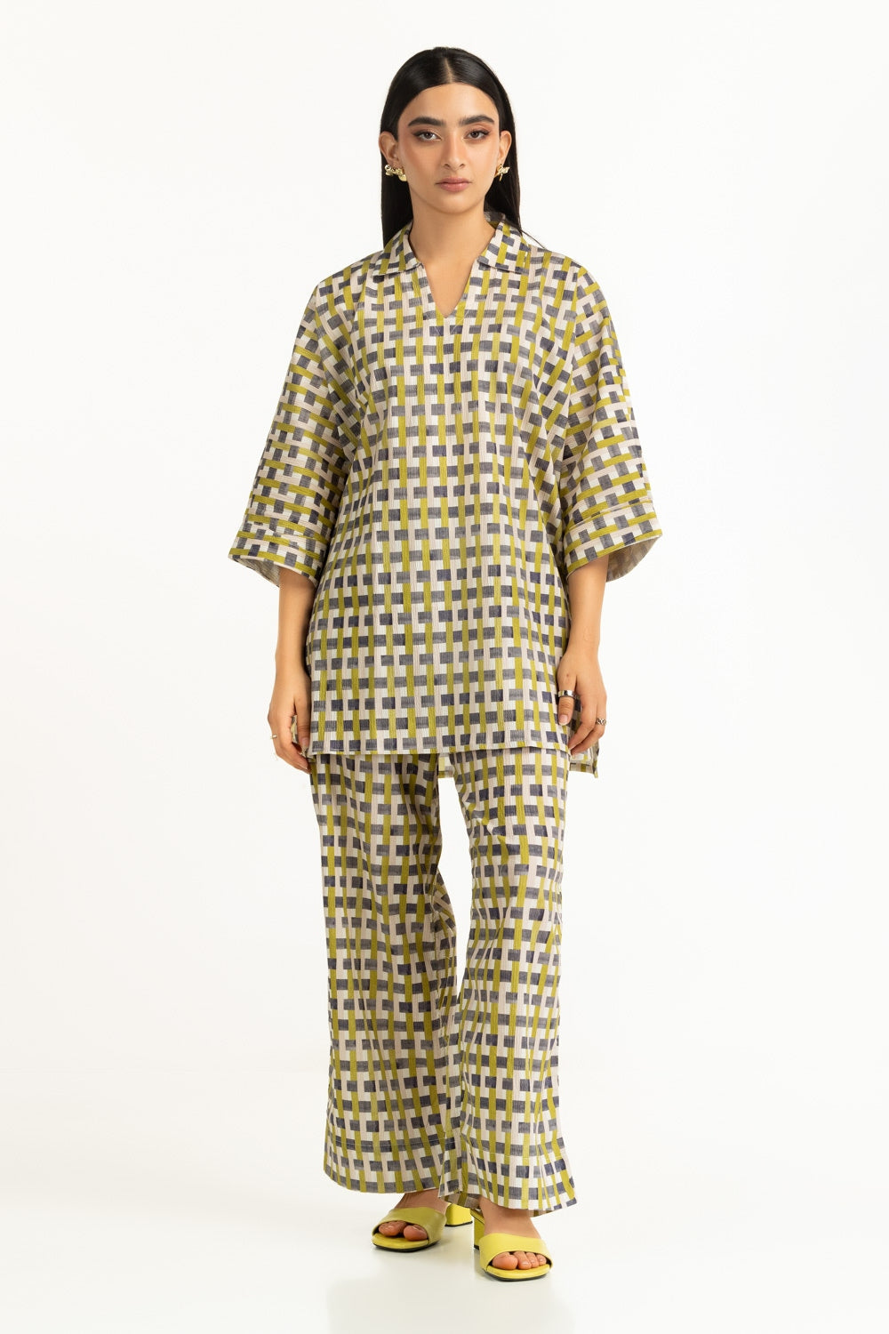 Ripple Crinkle Printed Co-Ord Set