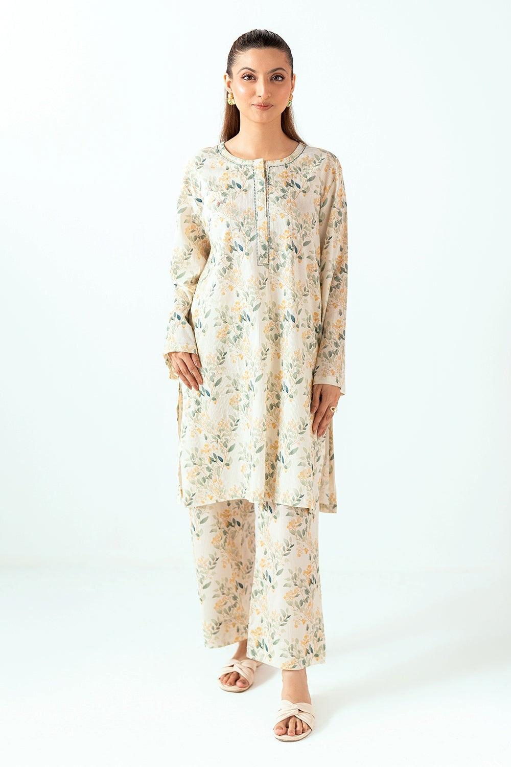 Ripple Crinkle Printed Co-Ord Set