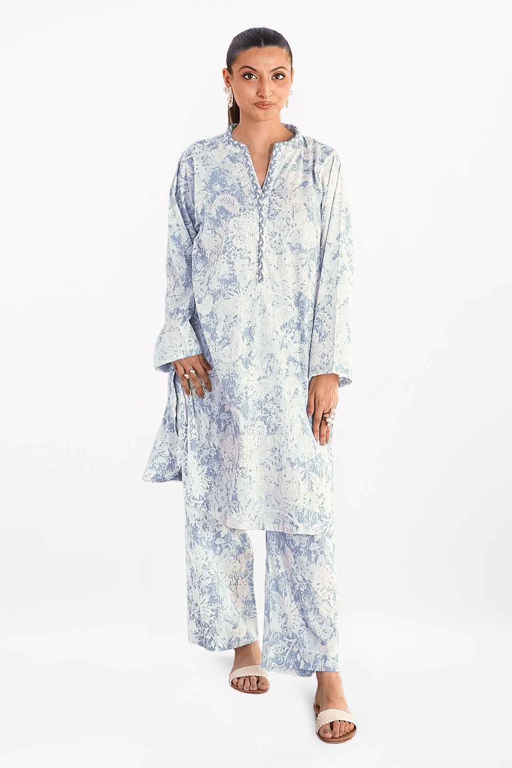 Ripple Crinkle Printed Co-Ord Set
