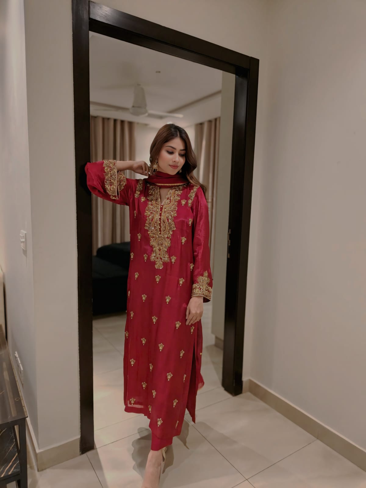 Rubaab Red Festive By AS Studio