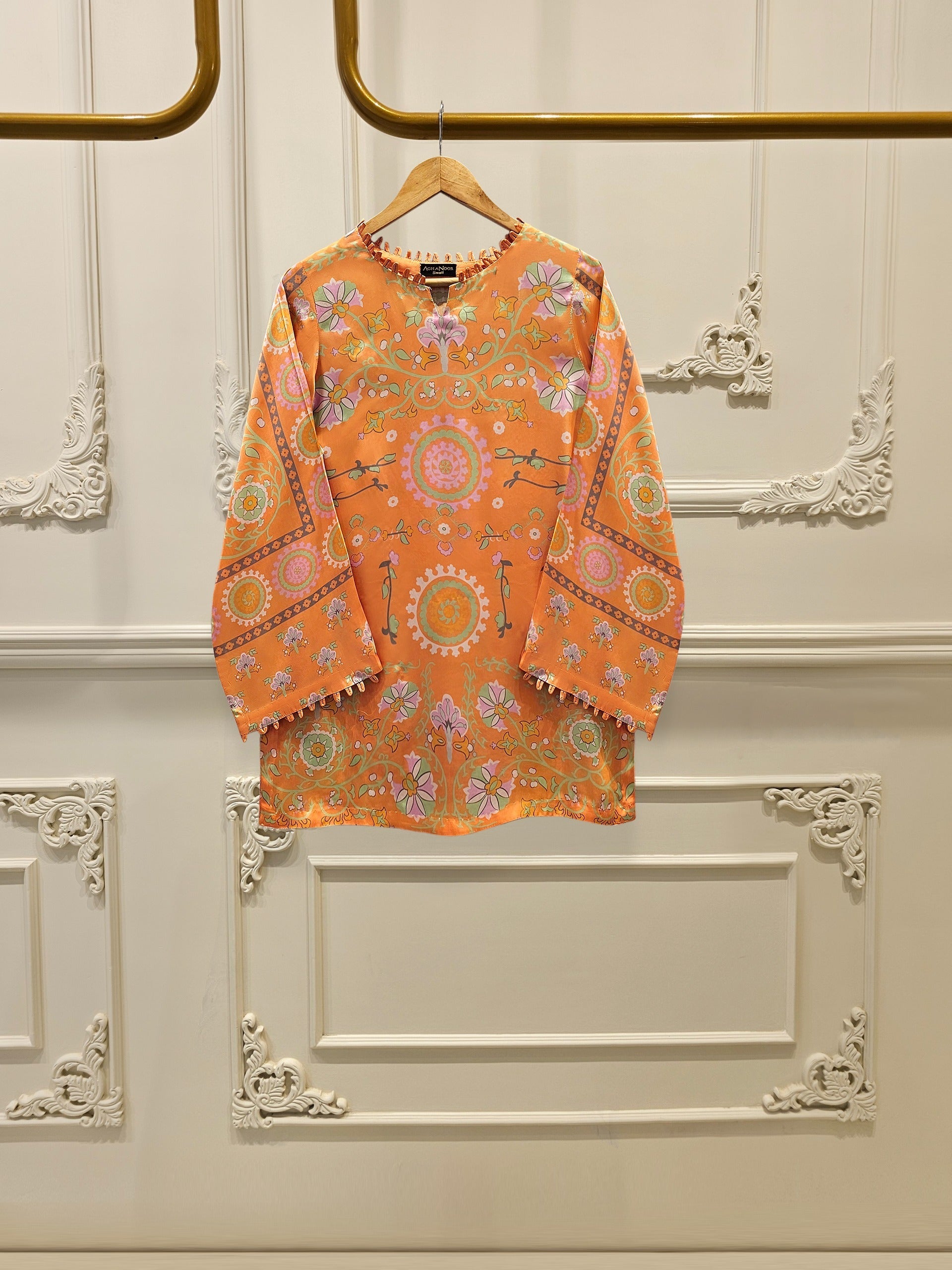 2 Piece- Printed Silk Co-ord Set S111746