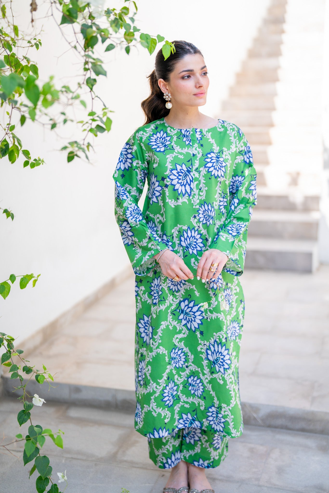 Art Nouveau CO-ORD Set - Long Shirt