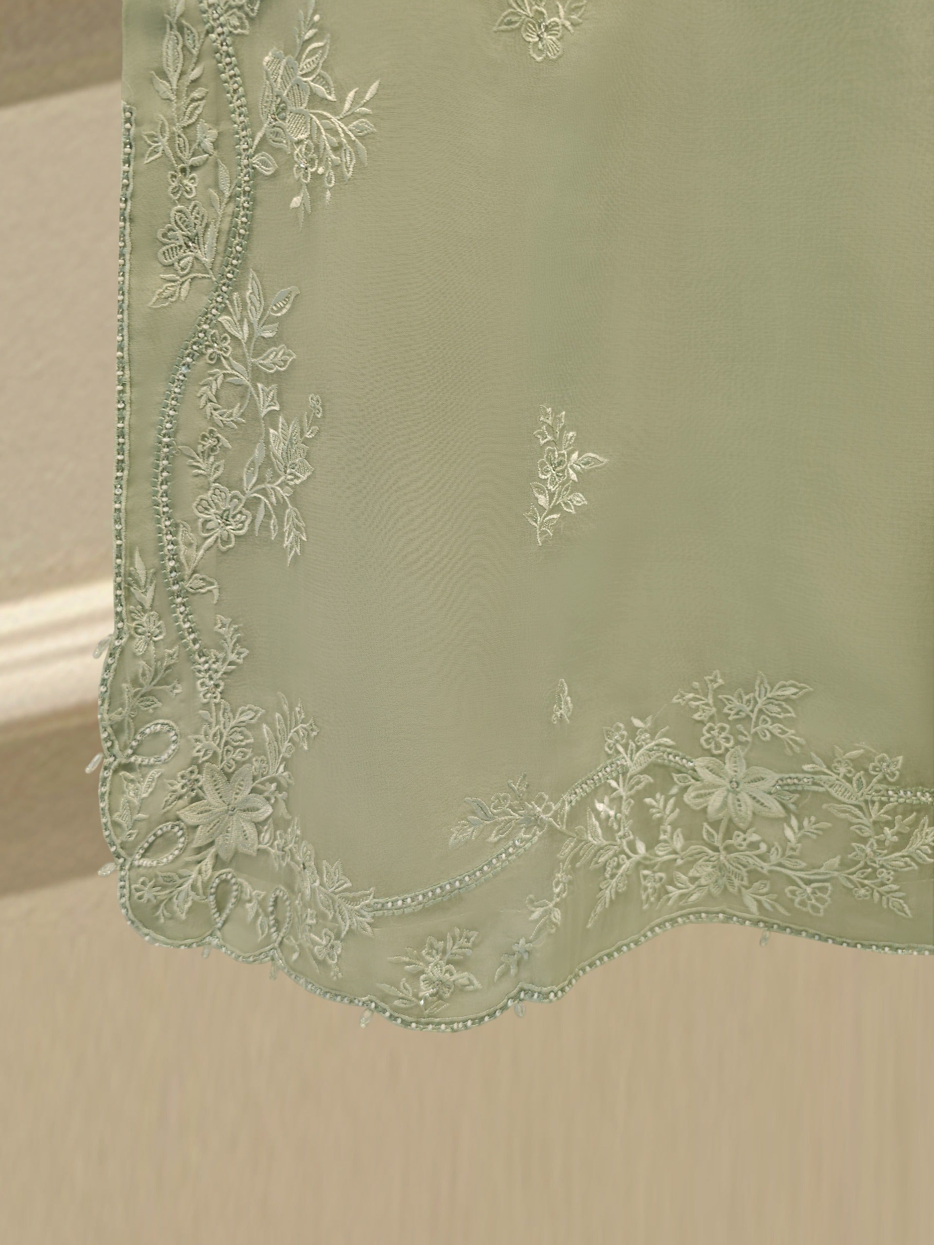 Pure Embroidered Organza Shirt S113948